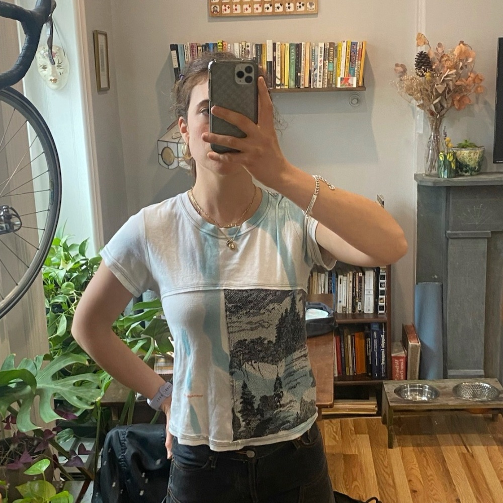 Eckhaus Latta Lapped Baby Tee